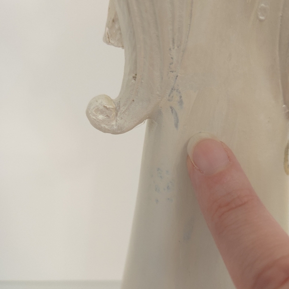 Angel Pearlized Ivory & Gold Glitter Large 13" Tabletop Decor Figurine - Picture 5 of 6